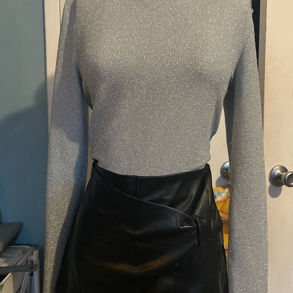 Elodie Silver Long Sleeve Blouse